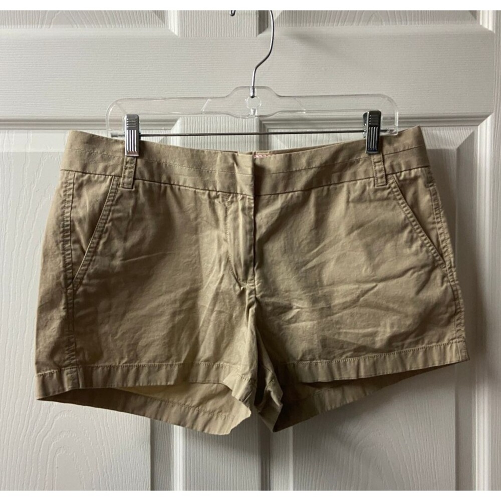 J. Crew Womens Tan Womens Size 10 100% Cotton Chino Broken-in Shorts 2.5 Inseam